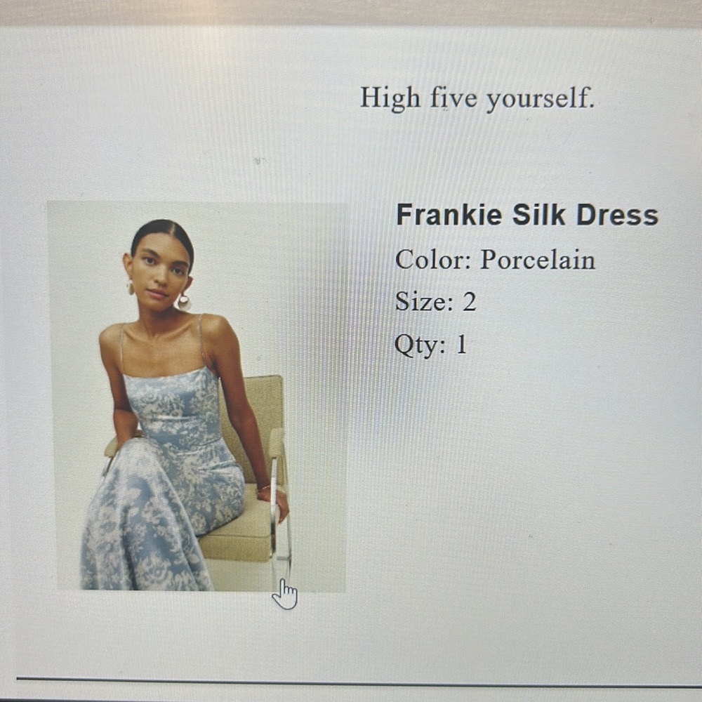 Reformation Frankie Silk Dress